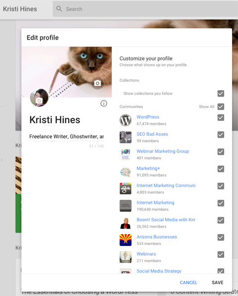 opsi edit profil google plus baru