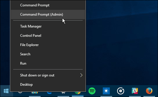 menu pengguna daya windows 10