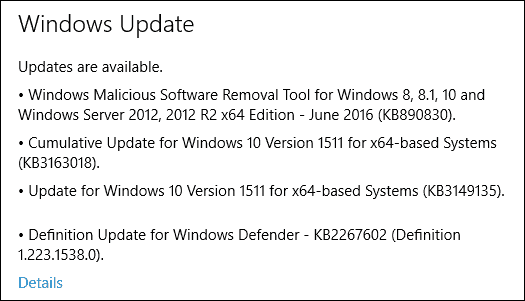 Pembaruan PC Windows 10 Baru KB3163018 Build 10586.420 Tersedia (Juga untuk Seluler)