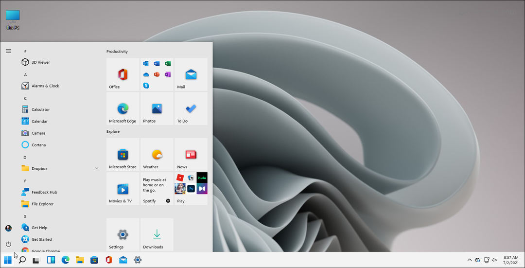 Pulihkan Menu Mulai Windows 10 Klasik dengan Live Tiles di Windows 11