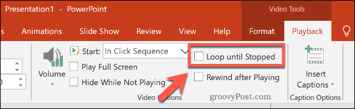 Looping video dalam PowerPoint