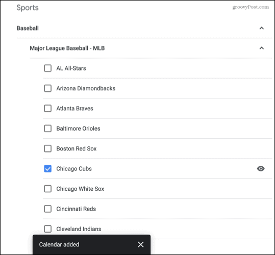 Olahraga ditambahkan ke Google Kalender