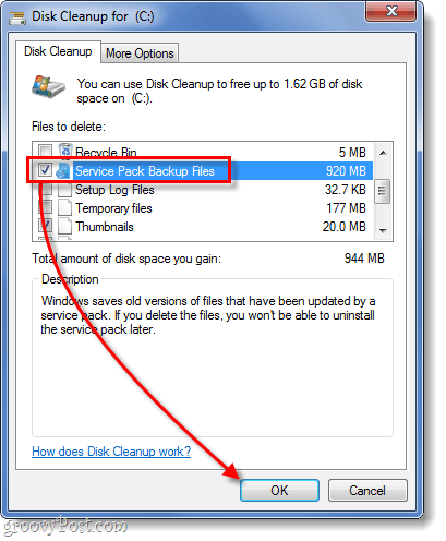membersihkan file cadangan paket layanan di windows 7