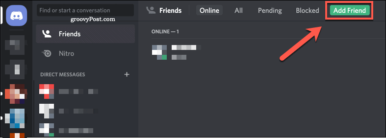 Menambahkan teman Discord baru di PC