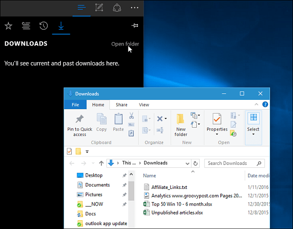 Folder Unduhan Microsoft Edge
