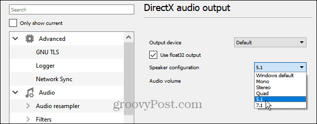 5.1 Surround Audio di VLC