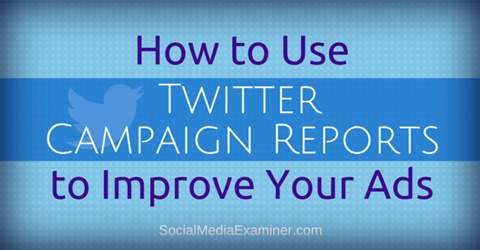 gunakan laporan kampanye iklan twitter