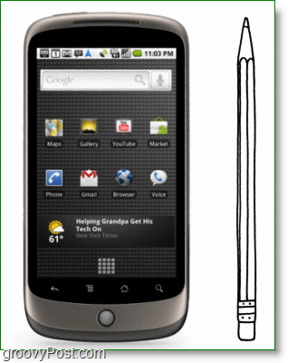 Google Nexus One adalah setinggi / setebal pensil