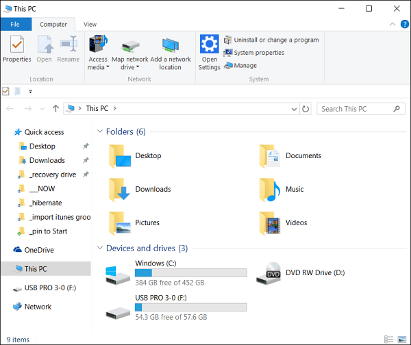 Jadikan Windows 10 File Explorer Terbuka untuk PC Ini Bukan Dari Akses Cepat