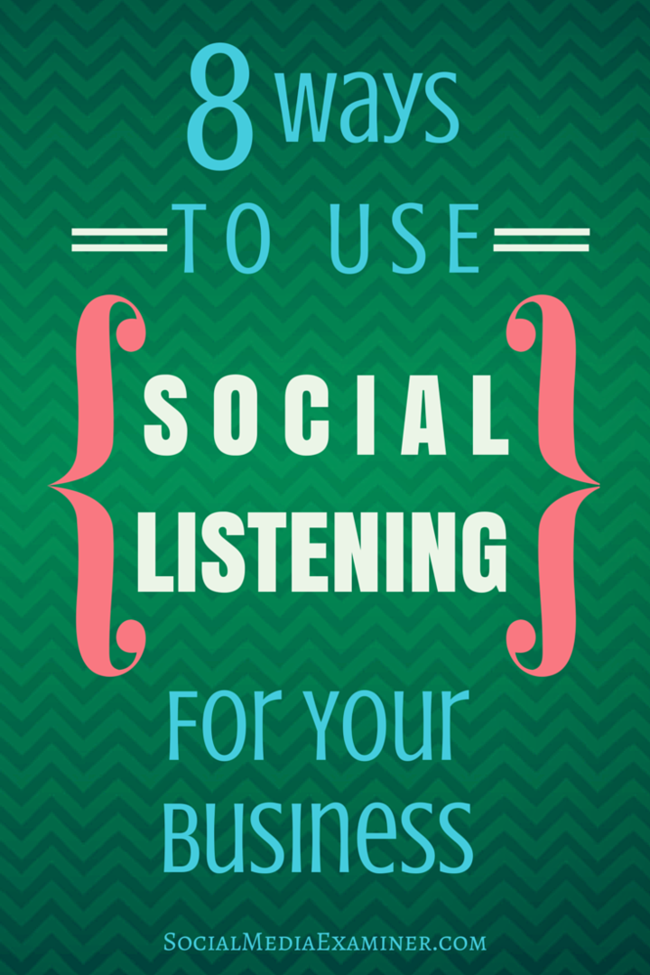 8 cara menggunakan mendengarkan sosial untuk bisnis Anda