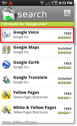 Pasar Android Seluler Google Voice