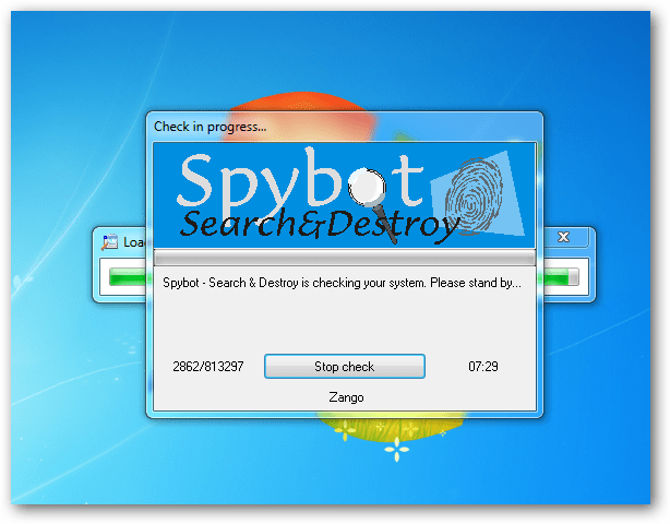 Pencarian & Hancurkan Spybot Scan