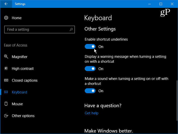 Jadikan Windows 10 Garis Bawah dan Sorot Tombol Pintas Menu