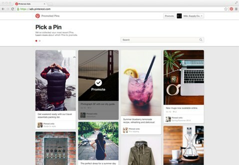 Pinterest memungkinkan Anda memilih gambar dan kata kunci untuk kampanye Pin Promosi Anda. 