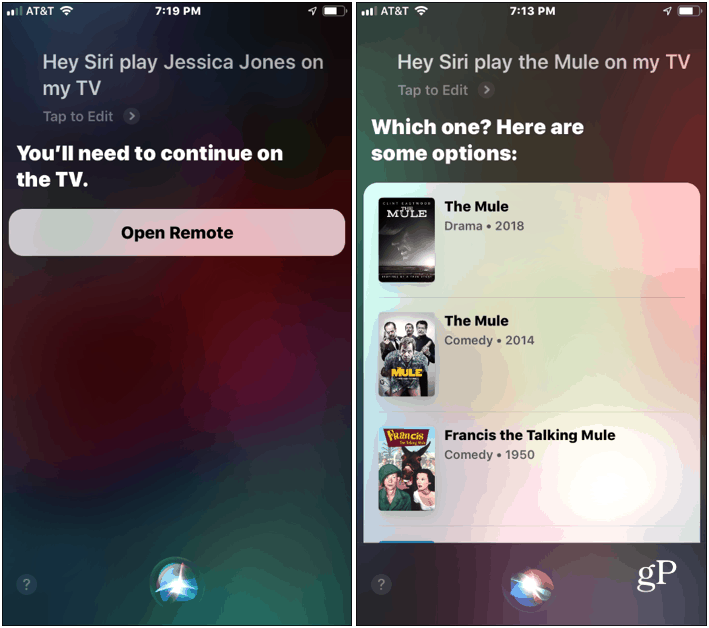 Siri dengan Apple TV