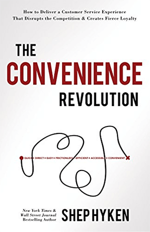 Ini adalah tangkapan layar dari sampul buku terbaru Shep Hyken, The Convenience Revolution.