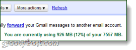 Anda saat ini menggunakan x jumlah ruang di gmail