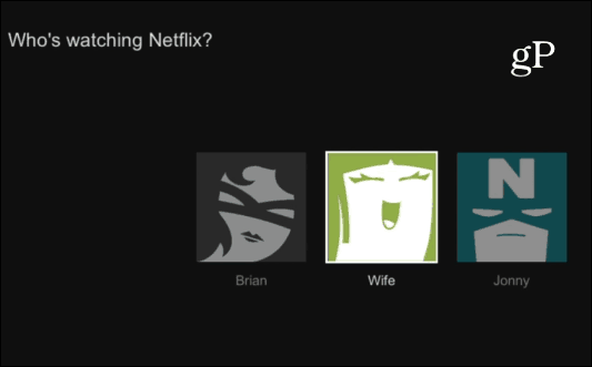 Profil pengguna Netflix