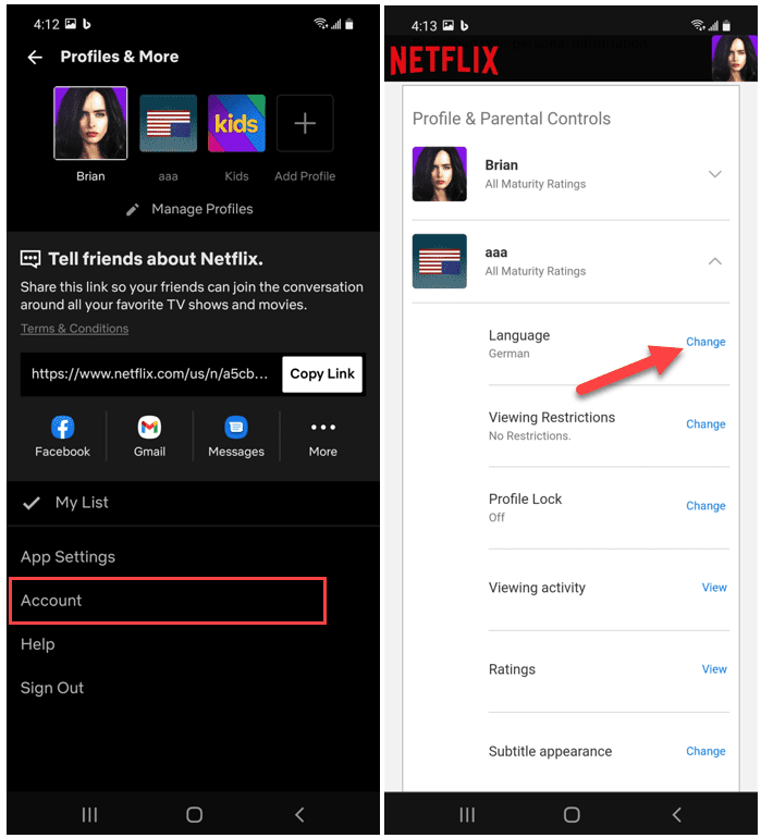 Akun Aplikasi Android Netflix