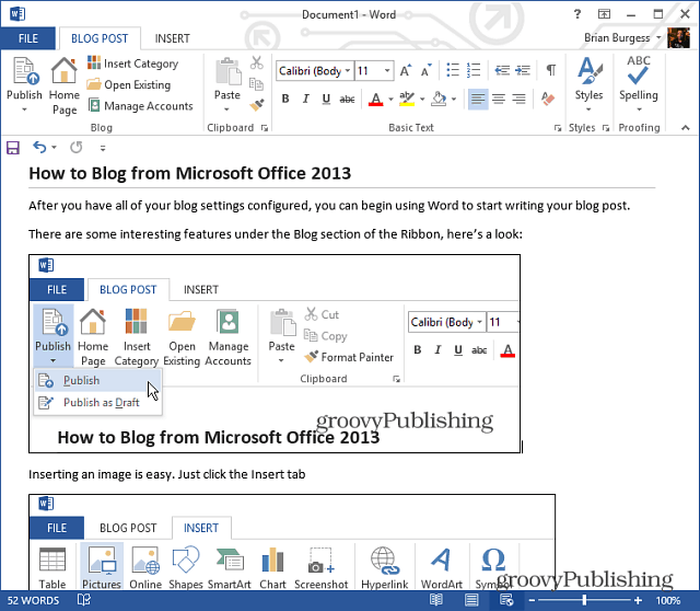 Cara Membuat dan Menerbitkan Posting Blog dari Word 2013 atau 2016