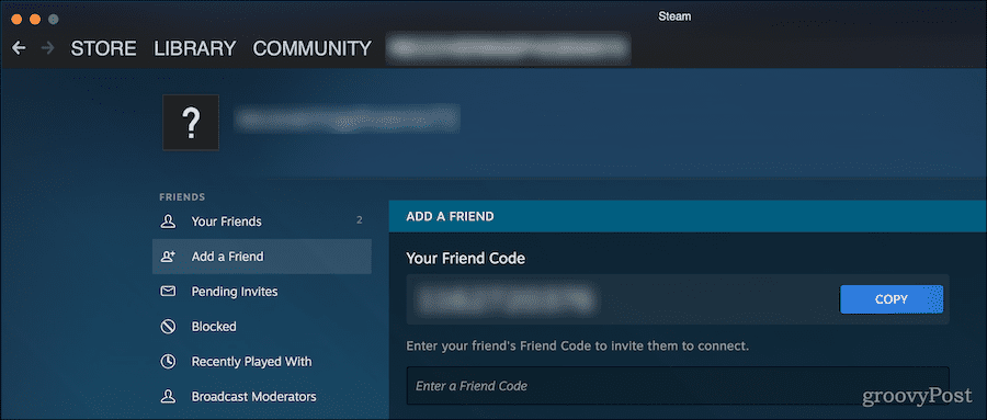 Cara menemukan kode teman di steam