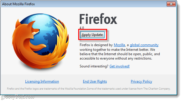 Firefox 4 menerapkan pembaruan