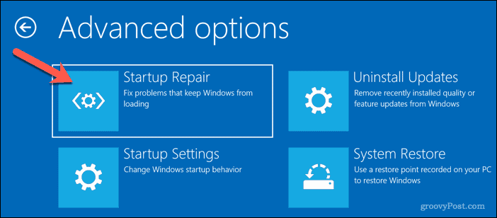 Menjalankan Perbaikan Otomatis di Windows 10