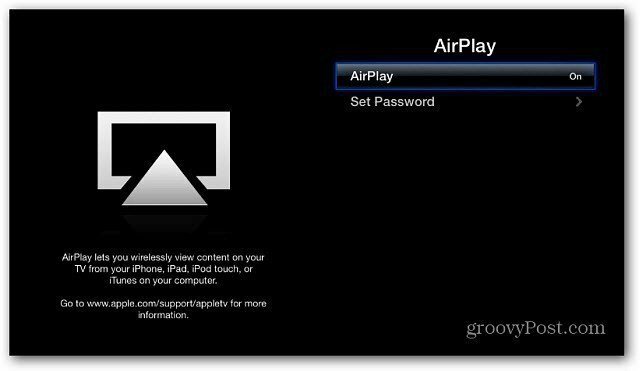 AirPlay Diaktifkan Apple TV
