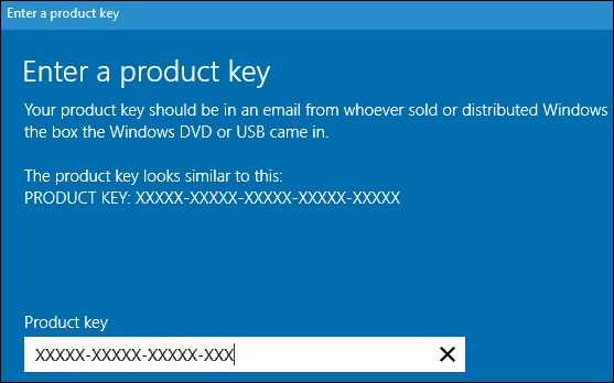Ubah Kunci Produk Windows 10
