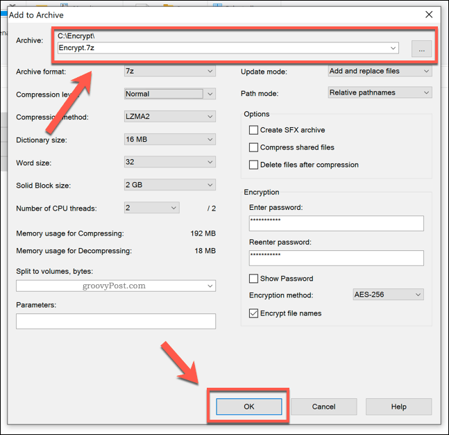 Membuat arsip 7zip di Windows 10