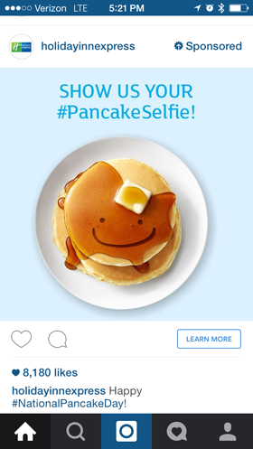 iklan instagram holidayinnexpess dengan teks dalam gambar