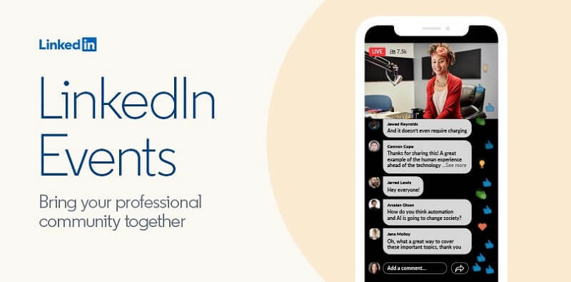 Alat Acara Virtual LinkedIn baru yang memungkinkan orang membuat dan menyiarkan acara video melalui platformnya.