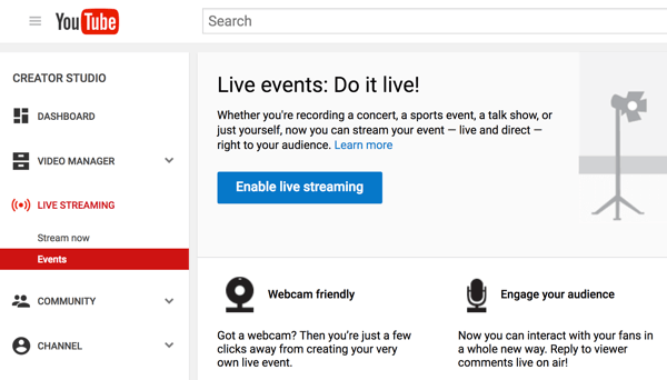 Siapkan Siaran Hangouts dengan YouTube Live untuk melakukan wawancara video Anda.