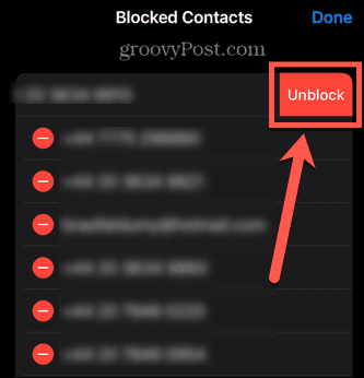 iphone buka blokir nomor