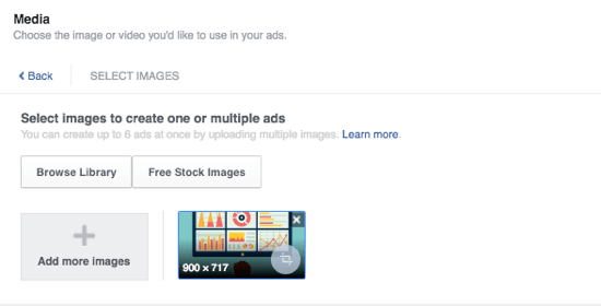 iklan facebook menambahkan media