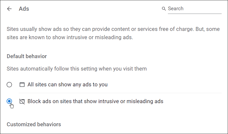 blokir iklan yang menyesatkan di Chrome