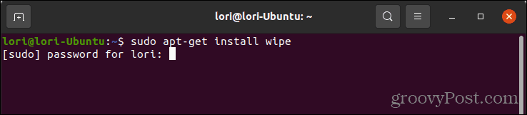 Instal wipe di Linux
