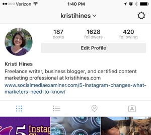 pengaturan profil bisnis instagram