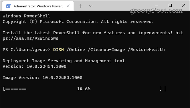 Pemindaian DISM Windows 11