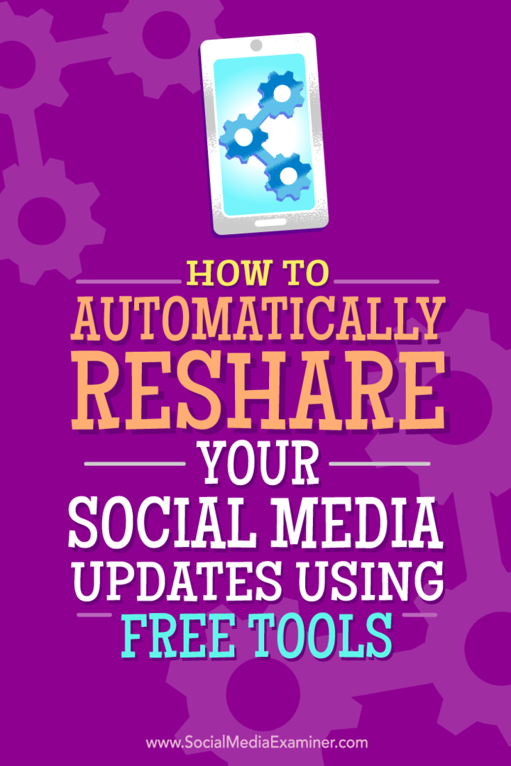Kiat tentang bagaimana Anda dapat secara otomatis membagikan ulang pembaruan media sosial Anda dengan alat gratis.