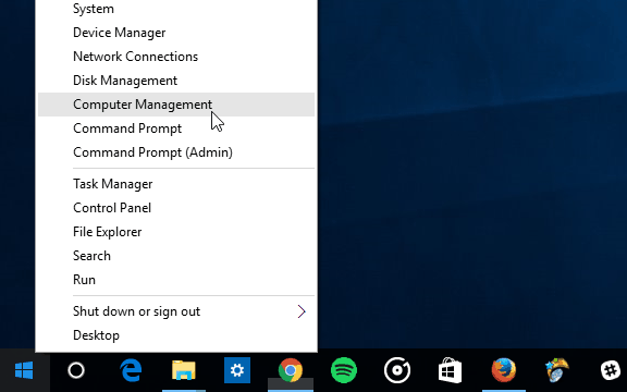 2 akses cepat Manajemen Komputer Windows 10