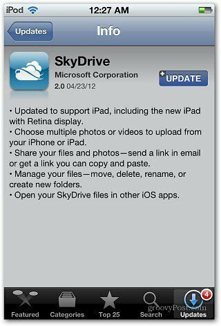 Pembaruan SkyDrive iOS