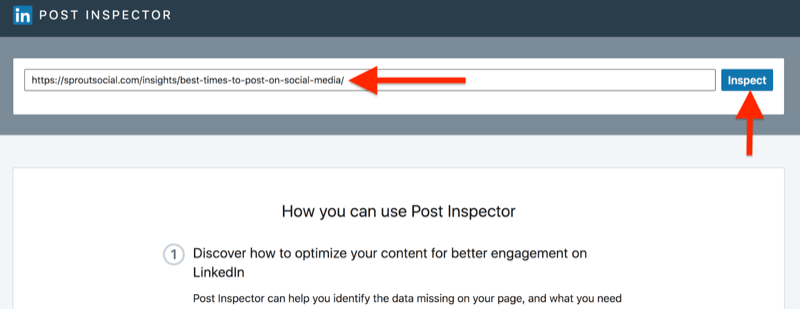 panduan langkah demi langkah tentang cara membersihkan cache menggunakan LinkedIn Post Inspector