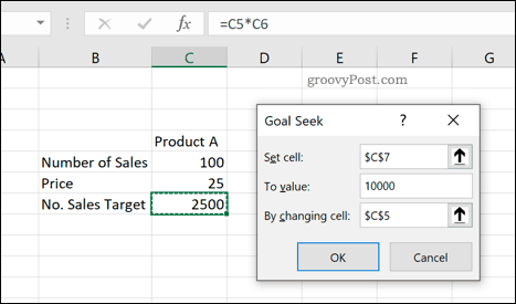 Alat Pencari Sasaran Excel