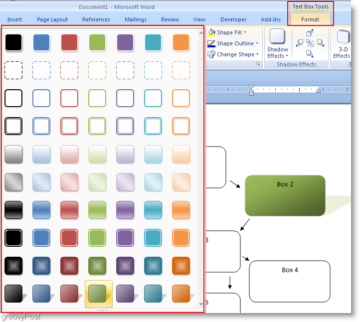 Bentuk Format Microsoft Word 2007