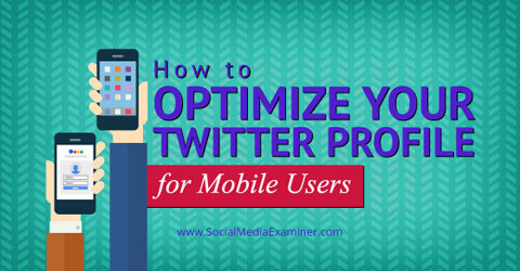 optimalkan profil twitter Anda untuk seluler