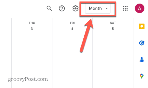 opsi tampilan kalender google