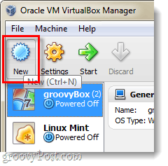Buat VM baru di Virtualbox