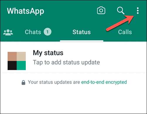 Buka menu Whatsapp