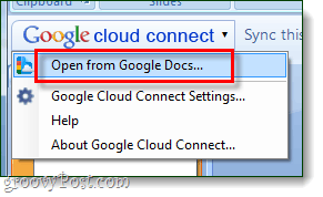 google cloud connect menu terbuka - via googledocs blogspot